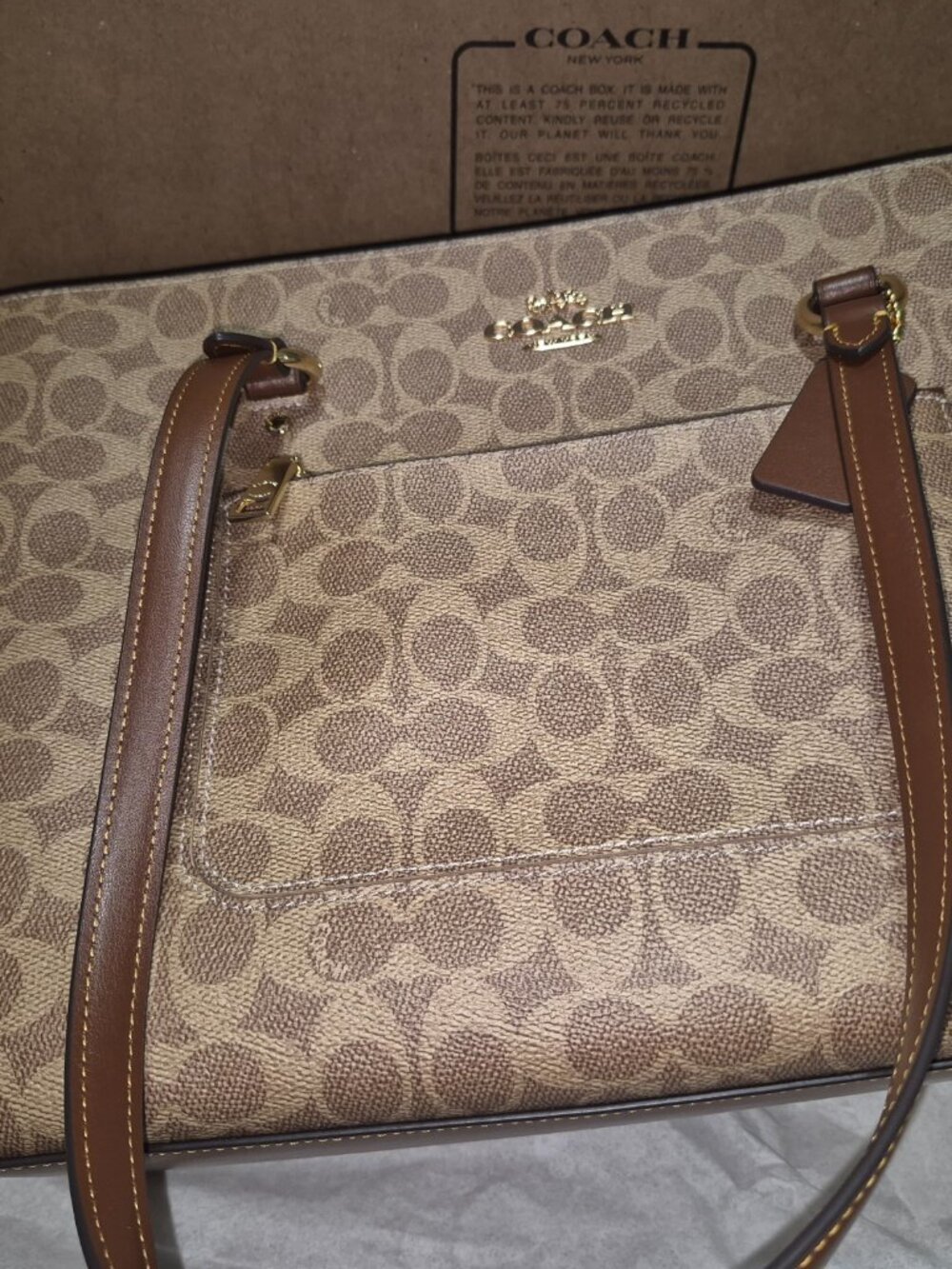 Coach style CCD69 station tote leather signature - Picture 4 of 7